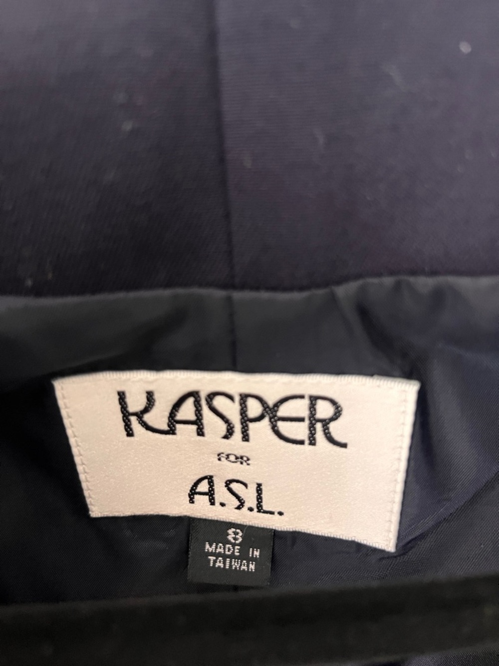 Vintage Kasper for A.S.L Navy Blazer Gold Buttons - Picture 4 of 5
